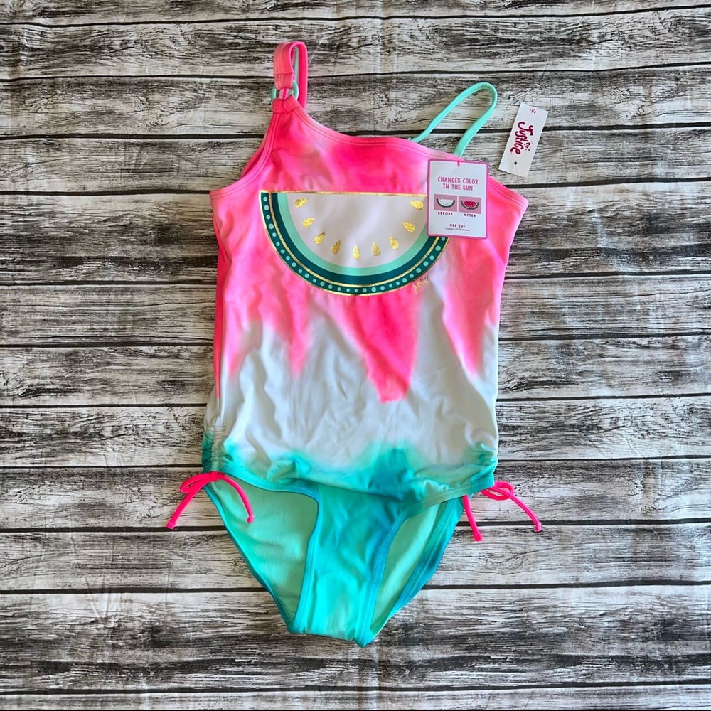 Justice girls bathing suit size 14